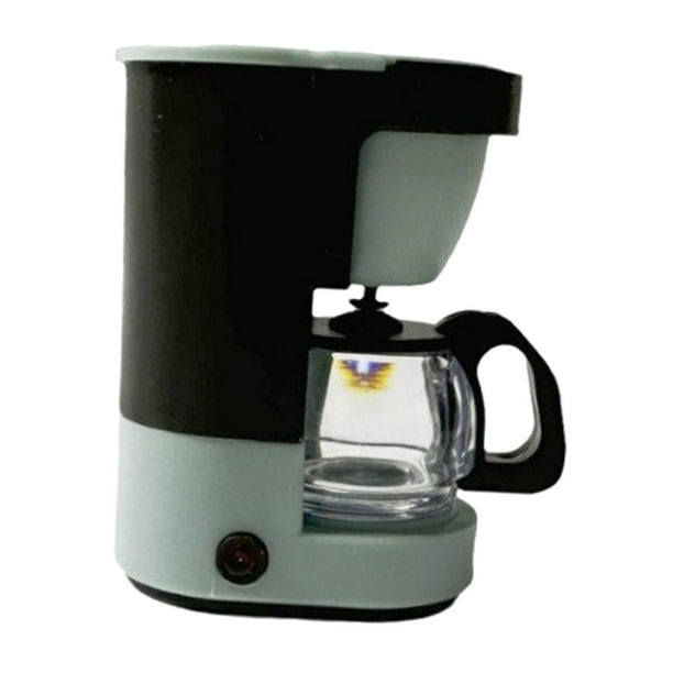 Cafetera en miniatura a escala 1:12, accesorios de simulación de cafetera, muebles, pequeños electrodomésticos de cocina, decoración de cocina.