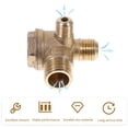 thumbnail image 4 of OFFIGAM 1Pack Check Valve Compressor Golden Brass for Maintenance 4.00X4.00X3.50Cm, 4 of 5