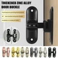 thumbnail image 2 of Barn Door Lock 90/180 Degree Flip Sliding Door Latch Punch Free Simple Installation Heavy-Duty Bar Gate Latch Safety Slide Door Lock, 2 of 8