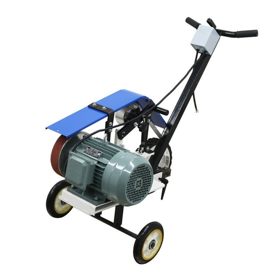 Hand Push Sand Belt Grinder Sander Flat Arc Grinding Polisher 220V 1.97 Inch Wihth for Metalworking Woodworking Rust Removal