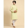 thumbnail image 6 of SKAVIJ Men's Casual Cotton Regular Fit Ethnic Wear Kurta Pyjama Set for Yoga Everyday Day Outfit Lemon M, 6 of 8