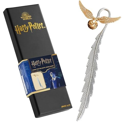 Marcapálogos de Harry Potter Golden Snitch de metal con colgante en caja de regalo