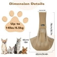 thumbnail image 2 of Pawaboo Cat and Dog Carrier Sling, Breathable Mesh Dog Sling Carrier Bear Up to 14lbs, Widened Strap Dog Purse for Cat & Puppy, Hand-Free Dog Pouch Carrier Built-in Safety Leash, Khaki, 2 of 6