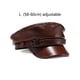 thumbnail image 3 of Qarigey Mujer Hombre Unisex Otoño Invierno Boinas Sombrero Portátil Ajustable Vintage Gorra de cuero Moda Headwear Accesorio Actividad Sombreros Marrón Largo, 3 of 6