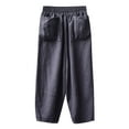 thumbnail image 4 of Pants for Women Pants Set Two Piece Casual Casual Wear Women Elastic And Tracksuit Elastic Waist Girls for Size 12 Star Cool Outfits Work Work Trousers Grey XL, 4 of 5