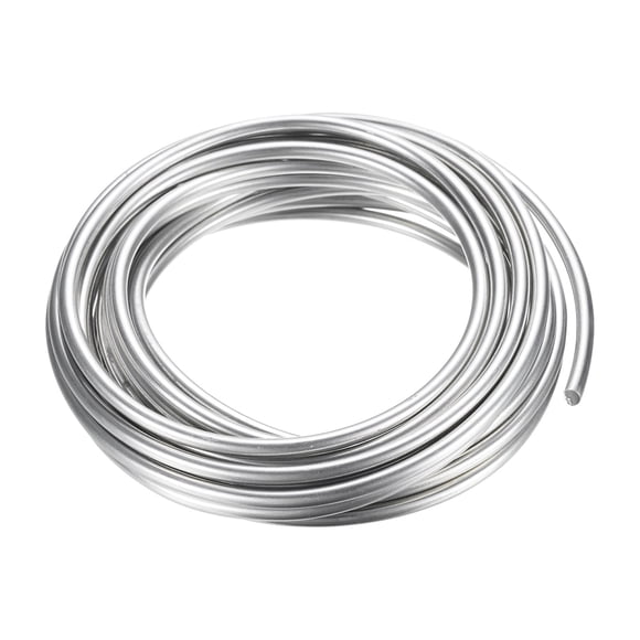 Uxcell 1 Rouleau Fil de Zinc 99,99 % Haute Pureté Fil de Zinc Pur Calibre 6 Fil de Perlage Doux 4 mm (16,4 Pi/rouleau)