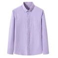 thumbnail image 1 of pstuiky manga larga de hombre, Camisa formal de manga larga con cuello vuelto y solapa con estampado para hombre Tops casuales para hombres s, 1 of 4