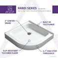 thumbnail image 7 of Anzzi SB-AZ01RO Randi 36" X 36" Triple Threshold Shower Base - White, 7 of 7