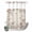 Beige, Mauve, Green, variant on No Hook Shower Curtain, Pink Spring Floral Shower Curtains for Bathroom with See Through Top Window, Elegant Botanical Sage Green Birds Waterproof & Washable Bath Curtain Long 72"x78"