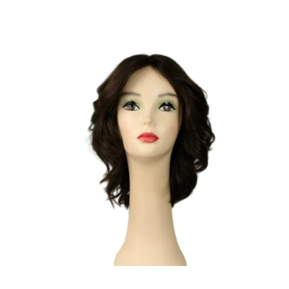 European Human Hair Freeda Wig Regina Dark Brown Multi-Directional Skin Top Size M