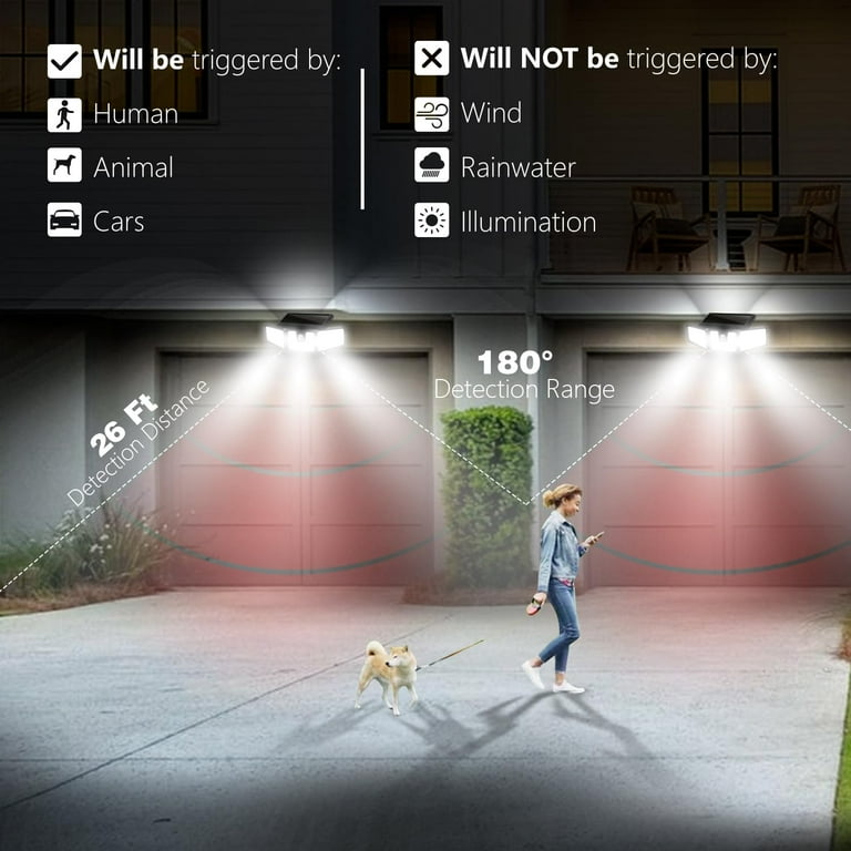 Ameritop Solar Outdoor Lights, 2500LM 225 LED, Motion Ameritop Solar Outdoor Lights, 2500LM 225 LED, Motion