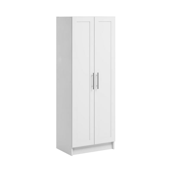 Elite Plus 24" Wide Storage Accent Cabinet with Panel Doors, White