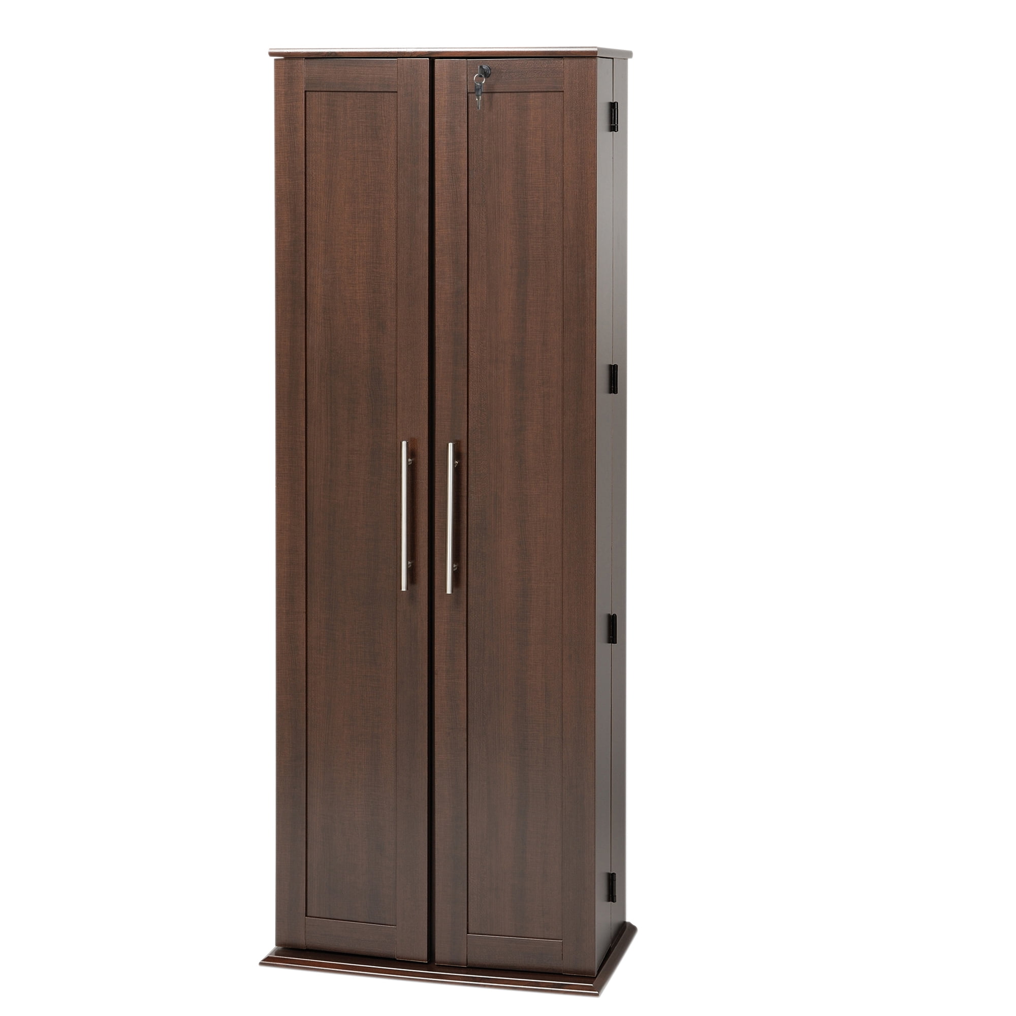 Prepac Grande Locking Storage Cabinet with Shaker Doors, Espresso