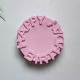 thumbnail image 4 of Cake Mould for Baking Silicone Big Round Shape Letters Happy Birthday Lettering Pan for Cakes and Microwave Safe Baking Tool, 4 of 6
