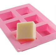 3 Packs 6 Cavities Silicone Cake Baking Mold (Purple, Blue, Pink), DaKuan Baking Mold Cake Pan, Biscuit Chocolate Mold, Ice Cube Tray, Soap Mold