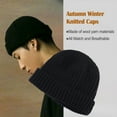thumbnail image 3 of Qarigey Gorros de invierno de punto Casual melón gorros cráneo Cuff sombreros Casual Hip Hop a prueba de viento sombreros hombres esquí ciclismo negro Sombreros negro Qarigey AP010148-01, 3 of 6