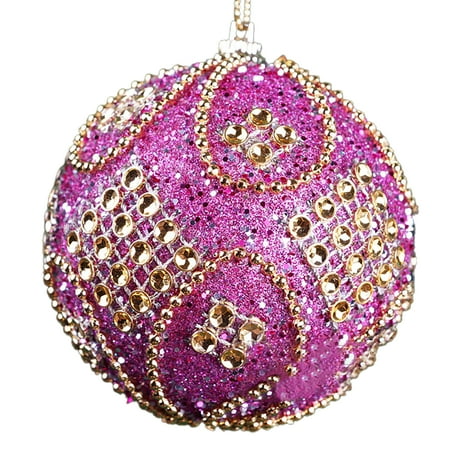 

Decor Store Anti-deformed Christmas Balls Pendants with Rhinestone Polystyrene Styrofoam Holiday Gift Festival Balls Pendants Party Supplies
