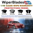 thumbnail image 2 of 2010 Pontiac G5 Beam Wiper Blades Wipers w/1yr Warranty (Set of 2) (WiperBladesUSA), 2 of 5