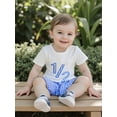 thumbnail image 4 of BemeyourBBs Baby Boy Half Birthday Outfit Letter Embroidery T-Shirt + Plaid Shorts, 4 of 9