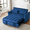 Blue-USB Charging Port, variant on 3 in 1 Convertible Sleeper Sofa Bed, Futon Couches for Living Room with Side Pocket | Adjustable Backrest | Velvet Fabric | Pull Out Couch | Small Loveseat | Sectional Sofa Bed