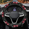 thumbnail image 3 of Yuyamidu Cherry Auto Steering Wheel Cover Warm Thick Steering Wheel Protection Universal 15 Inch Sedan Steering Wheel Devorative Accessories for Women, 3 of 7