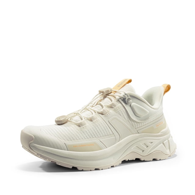 Zapatillas de Senderismo para Mujer NORTIV 8 con Cordones Rápidos Beige Ligero