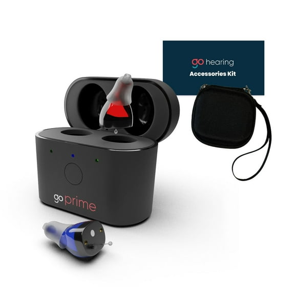 Go Hearing Prime OTC Rechargeable In-the-Ear OTC Hearing Aid Bundle