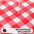 thumbnail image 3 of Rectangle Picnic Table Cloth, Elastic Waterproof Fitted Vinyl Tablecloth for 4 FT Tables, Flannel Backed Buffalo Plaid Table Covers for Dining, Camping, Outdoor (Black and White, 30" x 48"), 3 of 8