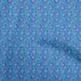 thumbnail image 1 of oneOone Polyester Spandex Medium Blue Fabric Floral Craft Projects Decor Fabric Printed By The Yard 56 Inch Wide, 1 of 5
