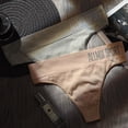 thumbnail image 4 of Ropa interior sexy para mujer europea y americana, sin costuras, deportiva, con letras, cintura ancha, cintura media, sin costuras, tanga, 4 of 6