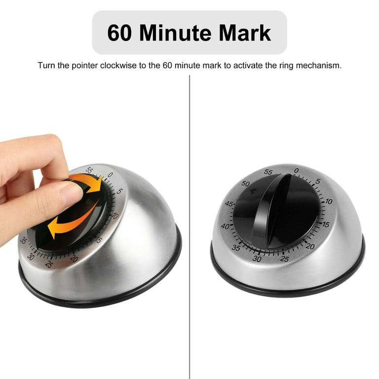 60 Minute Kitchen Timer with Loud Alarm Sound 