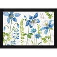 thumbnail image 2 of Lisa Audit 14x11 Black Modern Wood Framed Wall Art Titled - Blue and Green Garden I, 2 of 6