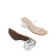 thumbnail image 3 of DREAM PAIRS Sandal Heels for Women Low Square Open Toe Block Chunky Heels Slip On Slides Mules for Party Homecoming Daily, 3 of 4
