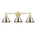 thumbnail image 1 of Orwell 3-Light Vanity Light in Brushed Champagne Bronze with Chrome, 1 of 3