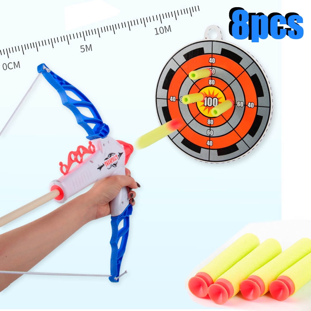 8 Pcs Kids Bow and Arrow Set for 6 7 8 9 Year Old Boys, Archery Toy Set