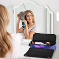 thumbnail image 6 of Hair Tool Organizer Bag with Heat Resistant Mat Removable Travel Storage Case for Hot Air Brushes Curling Irons Butterfly with Glowing Wings, 6 of 8
