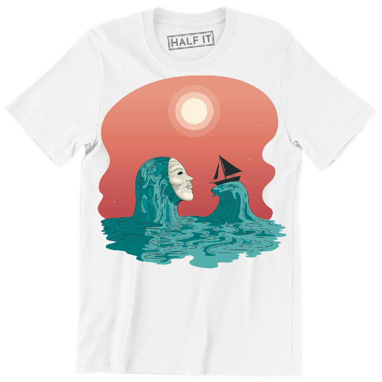 Sailboat Graphic Design Men's T-Shirt 