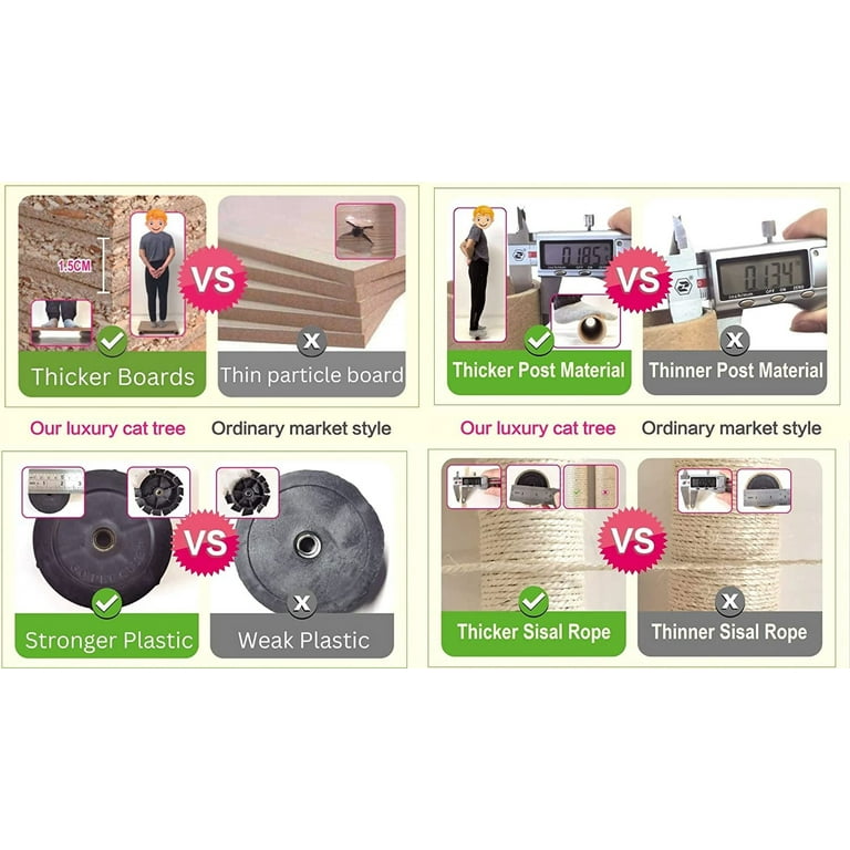 Go Pet Club F2090 77 in. Brown-Black Cat Tree Condo