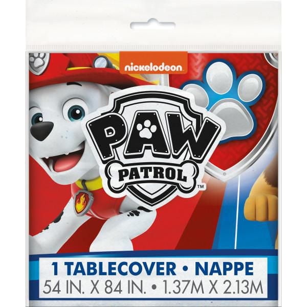 Nappe en plastique Paw Patrol, 84 po x 54 po
