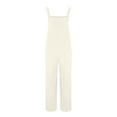 thumbnail image 6 of Dovford Women's Casual Corduroy Overalls Adjustable Straps Baggy Pants Wide Leg Jumpsuits with Pockets, 6 of 7