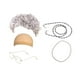 thumbnail image 2 of Peluca de abuela para disfraz de anciana, accesorio de cosplay, fácil de usar, ideal para fiestas. Cabello rizado plateado, 2 of 8