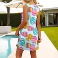 thumbnail image 4 of AWZXDE Easter Floral Print Girls Sleeveless Dress For Casual Play And Party Celebration Outfit Multicolour,11-12 Years, 4 of 8