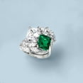 thumbnail image 5 of Ross-Simons Simulated Emerald and 6.85 ct. t.w. CZ Ring in Sterling Silver, Women's, Adult, 5 of 8