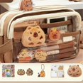 thumbnail image 2 of Cute Pencil Case, Clear Pencil Pouch, Capybara Large Capacity Pencil Case, Multi-Layer Cute Clear Pouch with Stickers, 2 of 5
