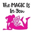 thumbnail image 2 of Girls The Magic is in You Cute Quotes & Sayings Wall Decal Decoration Winged Pink Fairy Cartoon Vinyl Wall Decal Lasts Years and Easily Removable - Size: 40 In(W) x 40 In(H), 2 of 5