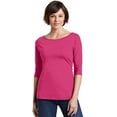 thumbnail image 3 of District Made Women's Perfect Weight 3/4-Sleeve T-Shirt - DM107L, 3 of 4