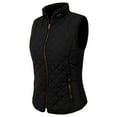 thumbnail image 2 of NE PEOPLE Women’s Quilted Vest – Lightweight Sleeveless Full Zip Up Casual Stand Collar Padding Gilet Jacket with Pockets NEWV40 Black M, 2 of 6