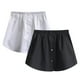 thumbnail image 1 of Gibobby mini faldas de mujer sexy Mini enagua para mujer, falda inferior de 2 piezas, camisa de barrido, falda de extensión con botones, camisa para mujer(Negro, XXXXXL), 1 of 5