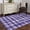 Purple, variant on Round Area Rug 5 Ft, Pink Plaid Washable Non-Slip Circle Carpet for Living Room/Bedroom, Modern Art Checkered Farmhouse Low-Profile Runner Mats Collection Rugs for Indoor