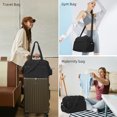 thumbnail image 6 of QYMHOODS Waterproof Travel Duffel Bag with Multi-Pockets and Luggage Strap,Black, 6 of 6